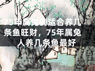 75年属兔的适合养几条鱼旺财，75年属兔人养几条鱼最好