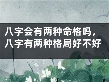 八字会有两种命格吗，八字有两种格局好不好