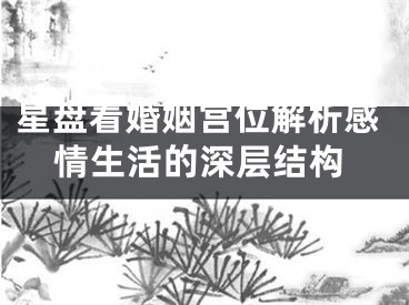 星盘看婚姻宫位解析感情生活的深层结构