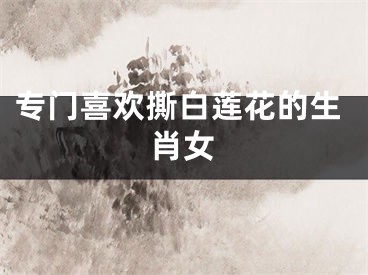 专门喜欢撕白莲花的生肖女