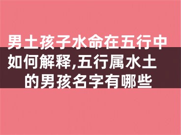 男土孩子水命在五行中如何解释,五行属水土的男孩名字有哪些