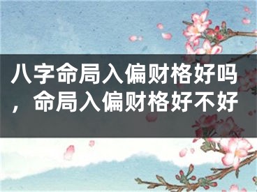 八字命局入偏财格好吗，命局入偏财格好不好