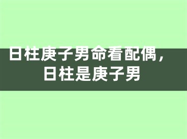 日柱庚子男命看配偶，日柱是庚子男