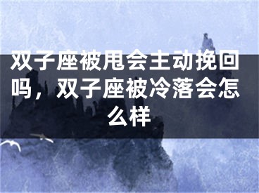 双子座被甩会主动挽回吗，双子座被冷落会怎么样