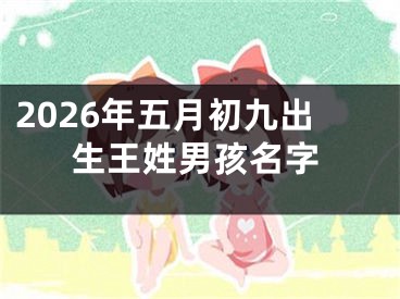 2026年五月初九出生王姓男孩名字