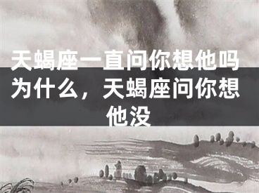 天蝎座一直问你想他吗为什么，天蝎座问你想他没