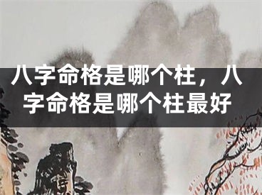 八字命格是哪个柱，八字命格是哪个柱最好