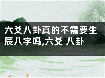 六爻八卦真的不需要生辰八字吗,六爻 八卦