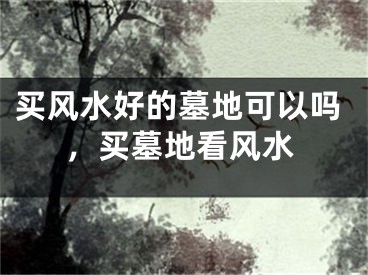 买风水好的墓地可以吗,买墓地看风水