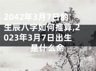 2042年3月7日的生辰八字如何推算,2023年3月7日出生是什么命