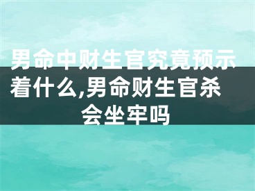男命中财生官究竟预示着什么,男命财生官杀会坐牢吗