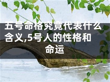 五号命格究竟代表什么含义,5号人的性格和命运