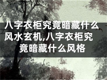 八字衣柜究竟暗藏什么风水玄机,八字衣柜究竟暗藏什么风格
