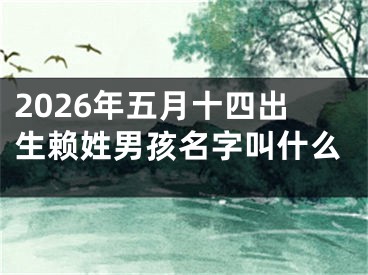 2026年五月十四出生赖姓男孩名字叫什么