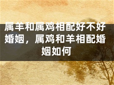 属羊和属鸡相配好不好婚姻，属鸡和羊相配婚姻如何