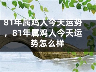 81年属鸡人今天运势，81年属鸡人今天运势怎么样