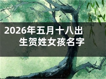 2026年五月十八出生贺姓女孩名字