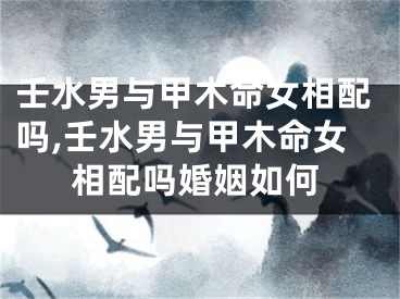 壬水男与甲木命女相配吗,壬水男与甲木命女相配吗婚姻如何