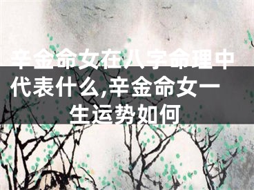 辛金命女在八字命理中代表什么,辛金命女一生运势如何