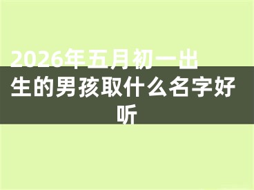 2026年五月初一出生的男孩取什么名字好听
