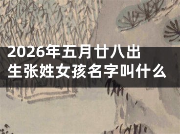 2026年五月廿八出生张姓女孩名字叫什么