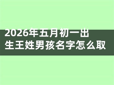 2026年五月初一出生王姓男孩名字怎么取