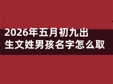 2026年五月初九出生文姓男孩名字怎么取
