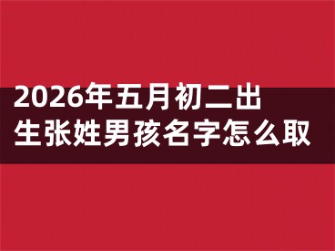 2026年五月初二出生张姓男孩名字怎么取