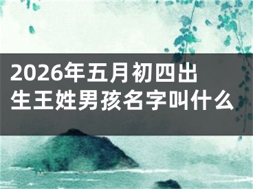 2026年五月初四出生王姓男孩名字叫什么