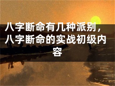八字断命有几种派别，八字断命的实战初级内容