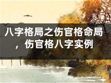 八字格局之伤官格命局,伤官格八字实例