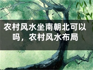 农村风水坐南朝北可以吗，农村风水布局
