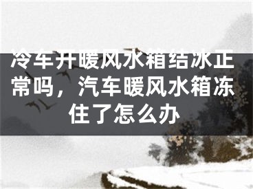 冷车开暖风水箱结冰正常吗，汽车暖风水箱冻住了怎么办