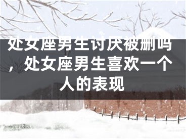 处女座男生讨厌被删吗，处女座男生喜欢一个人的表现