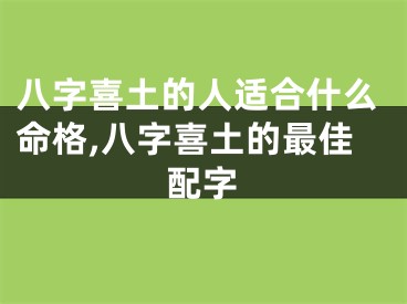 八字喜土的人适合什么命格,八字喜土的最佳配字