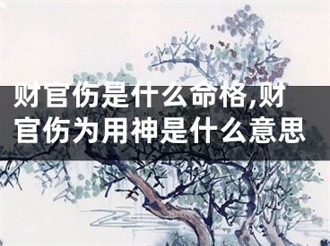 财官伤是什么命格,财官伤为用神是什么意思