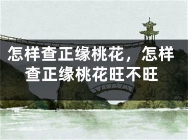 怎样查正缘桃花，怎样查正缘桃花旺不旺