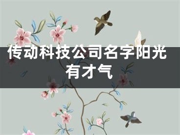 传动科技公司名字阳光有才气