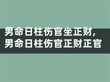 男命日柱伤官坐正财,男命日柱伤官正财正官