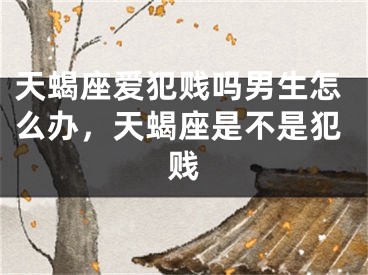 天蝎座爱犯贱吗男生怎么办，天蝎座是不是犯贱