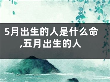 5月出生的人是什么命,五月出生的人