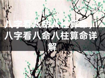 八字看八命八柱算命，八字看八命八柱算命详解