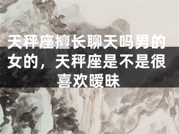 天秤座擅长聊天吗男的女的,天秤座是不是很喜欢暧昧