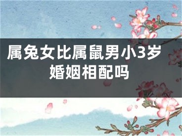 属兔女比属鼠男小3岁婚姻相配吗