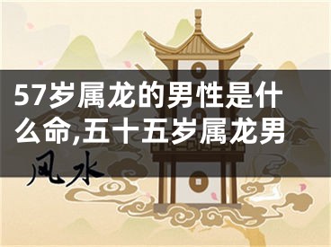57岁属龙的男性是什么命,五十五岁属龙男