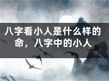 八字看小人是什么样的命，八字中的小人