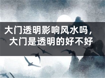 大门透明影响风水吗，大门是透明的好不好