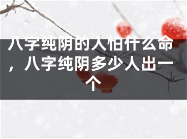 八字纯阴的人怕什么命，八字纯阴多少人出一个