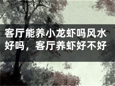 客厅能养小龙虾吗风水好吗，客厅养虾好不好