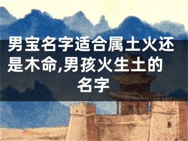 男宝名字适合属土火还是木命,男孩火生土的名字